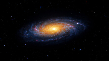 Fototapeta premium Spiral galaxies in the dark universe