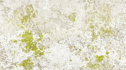 Textured White Wall with Greenish Mold and Weathered Surface