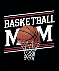 Basketball Mom Life T-Shirt Design