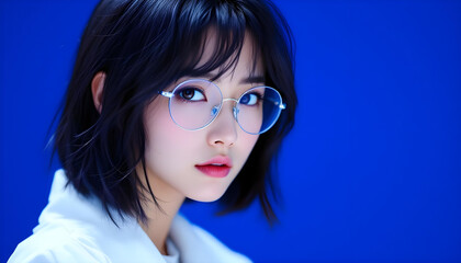 Fototapeta premium ファンタジーストーリー（ウルトラブルーの色彩を纏った女性）