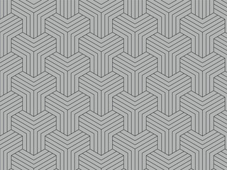 Geometric Hexagons Seamless Realistic Texture.