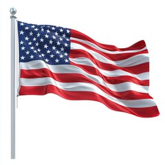 Obraz premium A vibrant American flag waving, symbolizing patriotism and national pride.