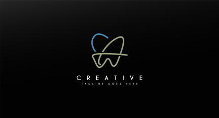 Dentist Logo tooth shape design vector template...Dental Clinic