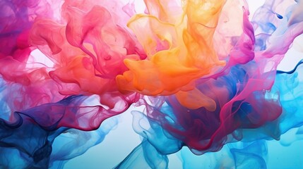 Abstract iridescent watercolor splash