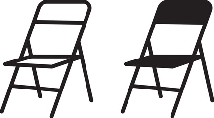 Folding chair icon