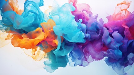 Abstract iridescent watercolor splash