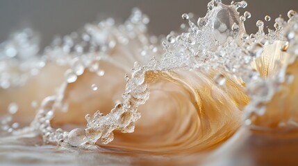Captivating High-Speed Macro Shots of Water Droplets Creating Miniature Waves