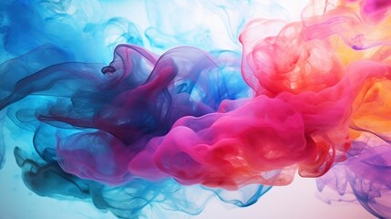 Abstract iridescent watercolor splash