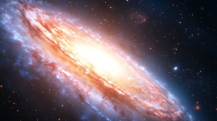 Fototapeta premium Spiral Galaxy, Cosmic Dust, Star Formation, Deep Space, Background Nebula, Science Education, Astronomy, Universe