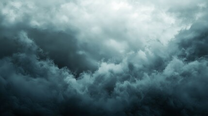 Obraz premium Stormy Sky with Gray Clouds Transitioning into Darker Shades