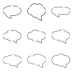 set of balloon chat element design