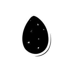 Abstract black stylized egg shape illustration