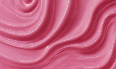 Fototapeta premium CloseUp Pink Liquid Texture with Smooth and Shiny Appearance, Vibrant Pink Color, Wavy and Curving Texture for Fluid Motion Effect.