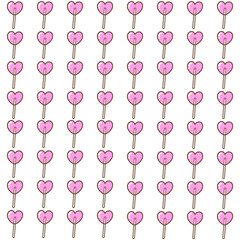 棒付き飴模様の背景シームレスパターン背景透過/Candy pattern background with a stick Background transparency