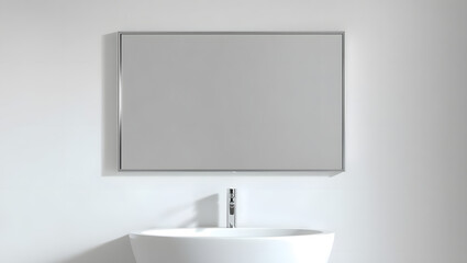 modern bathroom  mirror and sink with lighting 4k resolution 