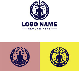 Spiritual Healing icon Energy healing Holistic healing Alternative therapy flat logo sign symbol editable vector