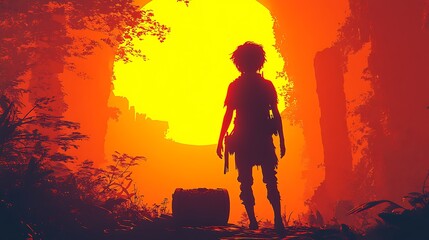 Obraz premium Sunrise meadow with lone tree, peaceful landscape, perfect for nature lovers