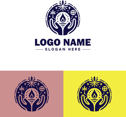 Spiritual Healing icon Energy healing Holistic healing Alternative therapy flat logo sign symbol editable vector