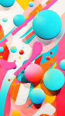 Digital colorful abstract expressionism geometric pattern texture graphic poster background