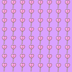 棒付き飴模様の背景シームレスパターン紫/Candy pattern background with a stick purple