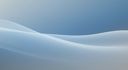 Abstract Blue Wave Background Serene Digital Art Soft Gradient Subtle Curves Peaceful Design