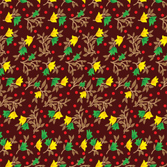 PrintCute seamless pattern with colorful small flowers
