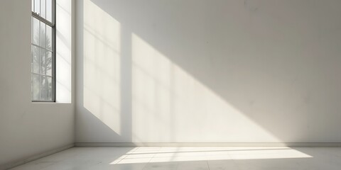 Obraz premium Sunlight Illuminates Empty Room With Window