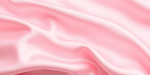 Silky pink fabric, smooth flowing texture, soft folds, satin sheen, luxurious drapery, pastel rose color, gentle waves, elegant textile, fashion background, high-resolution detail, studio lighting, cl