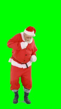Happy santa claus dancing and singing