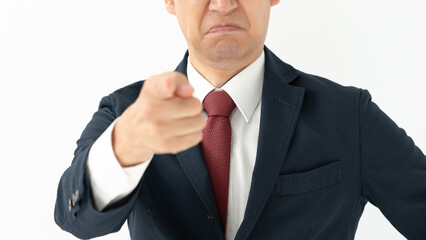 ビジネスマン　不機嫌　怒る