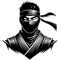 Silhouette portrait of ninja assassin © Breck