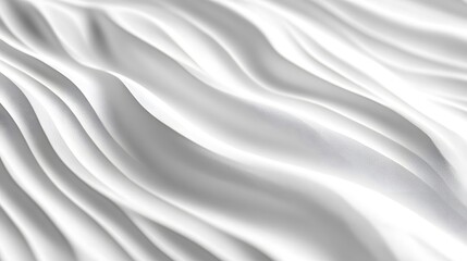 Obraz premium Elegant White Fabric with Soft Waves and Gentle Texture Pattern