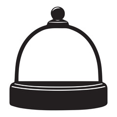 Illustration of silhouette of a isolated service bell