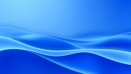 Naklejka premium Abstract waves, smooth curves, blue gradient, soft lighting, ethereal atmosphere, flowing forms, digital art, minimalist design, tranquil mood, pastel background, gentle transitions, fluid motion, ser