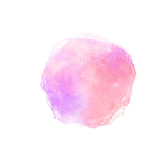 丸型の水彩飛沫_ピンク×紫