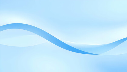 Naklejka premium Abstract waves, smooth curves, blue gradient, soft lighting, ethereal atmosphere, flowing forms, digital art, minimalist design, tranquil mood, pastel background, gentle transitions, fluid motion, ser