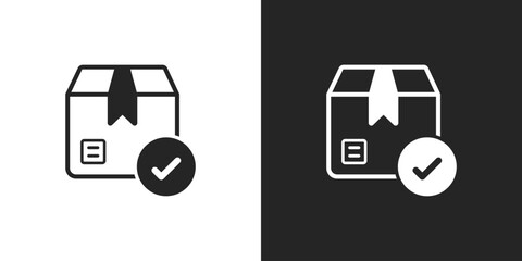 Package box delivery complete icon vector design