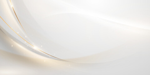 white background design With luxurious golden effect elements. Vector illustration