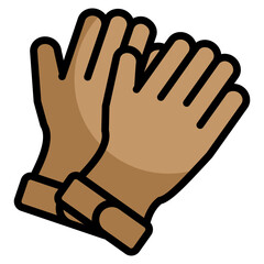 Safety Gloves  Icon Element For Design