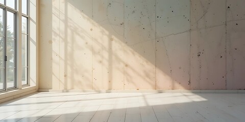 Sunlit Room with White Walls and Floor