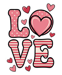 Playful LOVE Typography Valentine Design