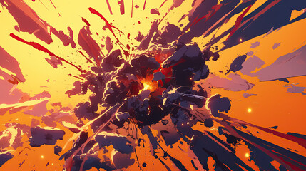 abstract anime explosion effect background illustration