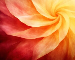 Obraz premium Abstract image of swirling red and gold fabric with a soft, warm light. The texture is smooth and delicate, creating a luxurious and elegant feel