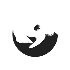 Abstract ink blot with a sense of movement style