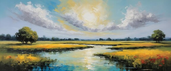 landscape with lake , The Painting of Emptiness and Fullness