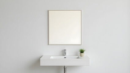 modern bathroom  mirror and sink with lighting 4k resolution 