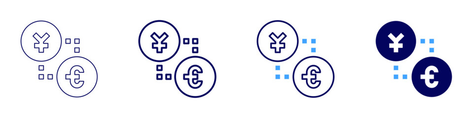 Money expenses icon in 4 different styles. Thin Line, Line, Bold, and Bold Line. Duotone style. Editable stroke