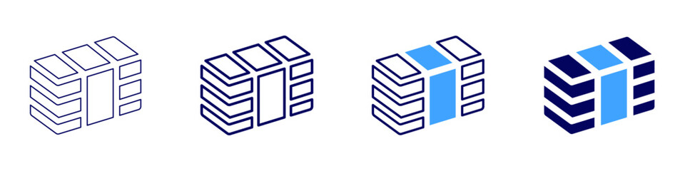 Money loopholes icon in 4 different styles. Thin Line, Line, Bold, and Bold Line. Duotone style. Editable stroke