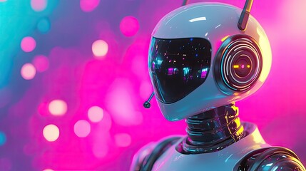 Fototapeta premium AI chatbot visualized through dynamic holographic speech bubbles and abstract data flowing in a futuristic digital space.
