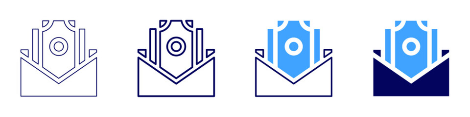 Money plans icon in 4 different styles. Thin Line, Line, Bold, and Bold Line. Duotone style. Editable stroke